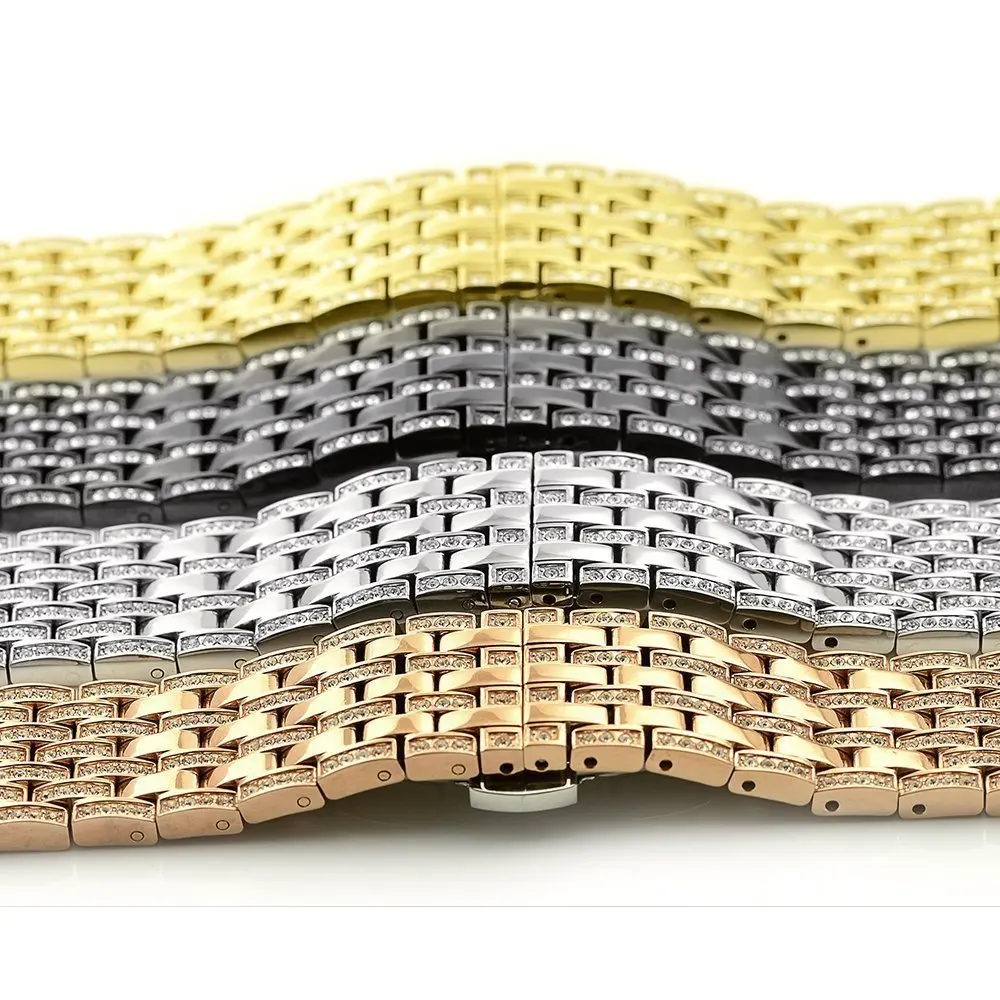 Стильный Кристалл Алмазный ремешок для Apple Watch band 38 мм 42 мм 40 44 мм из нержавеющей стали сменные полосы для iWatch series 1 2 3 4