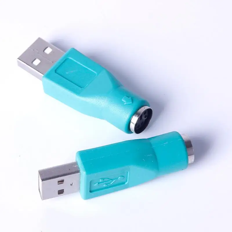 

New Arrival 2Pcs Male USB to PS2 Female Adapter into Converter to use for PC Keyboard Mouse #69958
