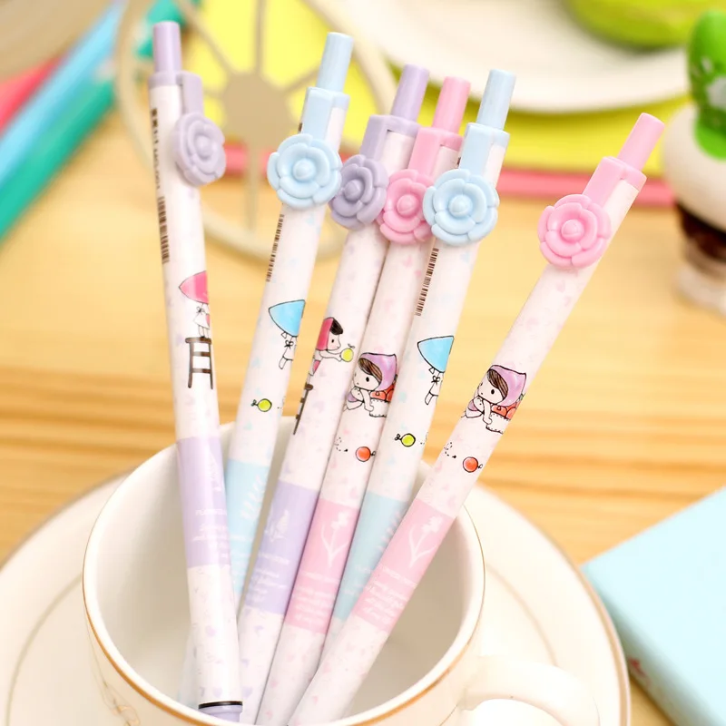 60 шт Kawaii механические карандаши свинец 0 7 мм 5 милый цветок автоматический