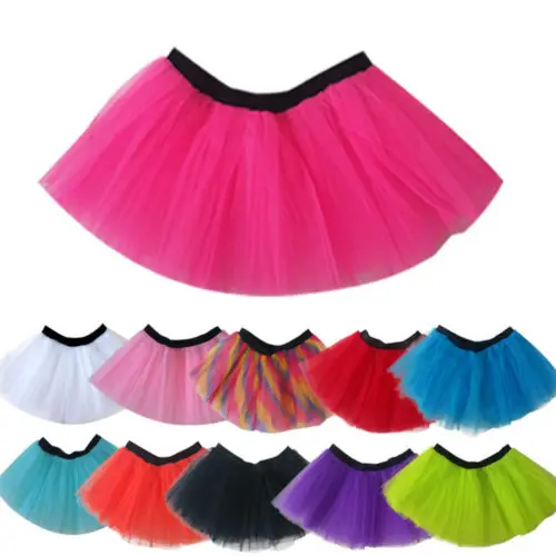 3Layers Adult Women Tutu Tulle Skirt Petticoat Dance Halloween Party Fancy