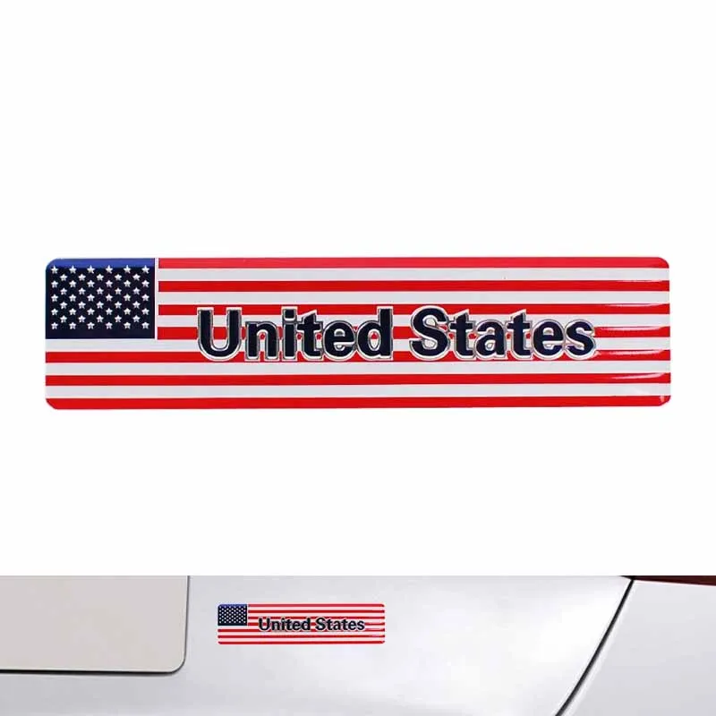 1Pcs Aluminum Alloy America Flags Car Body Stickers Automobiles Motorcycles Exterior Decorating