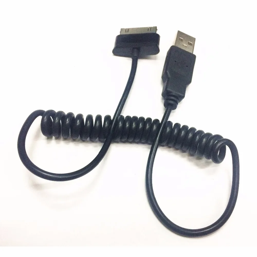 Спиральный пружинный USB кабель для передачи данных зарядный провод планшета Samsung