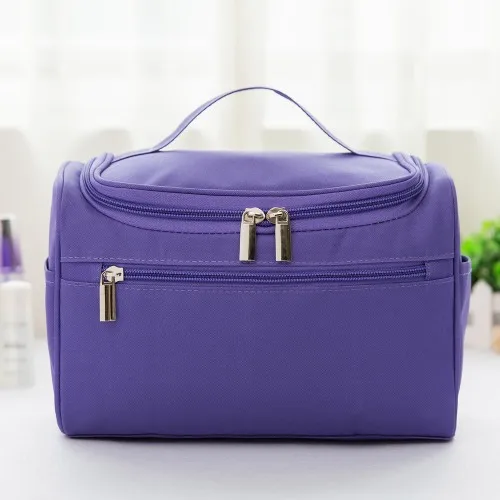 Bokinslon, женские косметички, модная нейлоновая многофункциональная сумка для хранения, женская сумочка для туалетных принадлежностей, большая ВМЕСТИТЕЛЬНОСТЬ - Цвет: purple