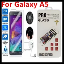 100 шт./лот 0.3 мм 2.5D Взрывозащищенный закаленное Стекло Экран протектор спереди Плёнки для Samsung Galaxy A5 A5000