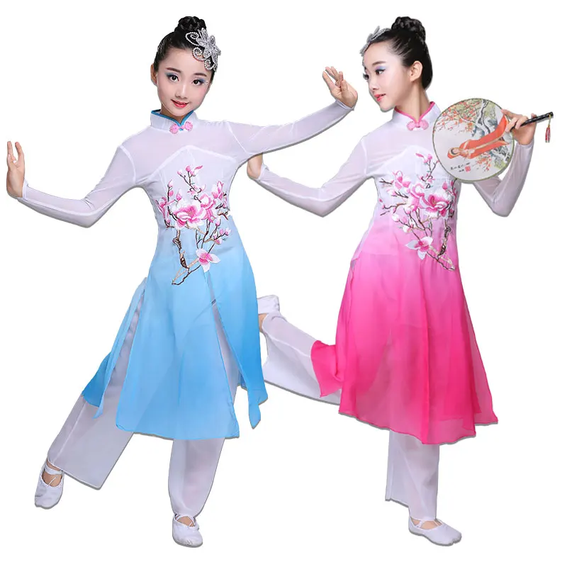 Tanie Klasyczny chiński styl dla dzieci Hanfu kostiumy do tańca dziewczyny sklep