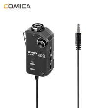 Comica AD2 XLR/6,35 мм микрофонный предусилитель с XLR/гитарный адаптер сопряжения для iPhone iPad Mac/PC, Android Phone DSLR камер