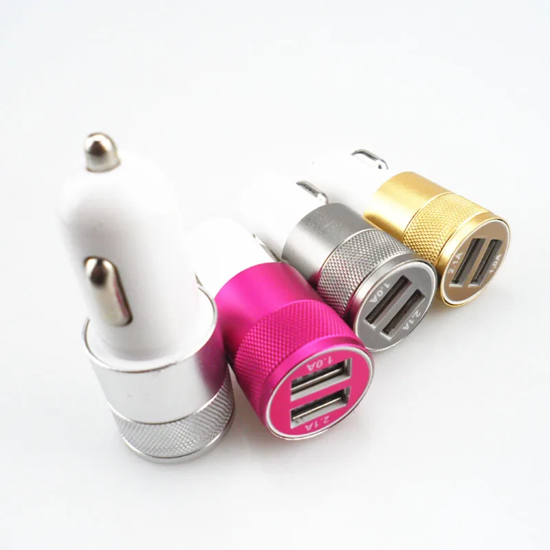1х автомобильное зарядное устройство с двойным USB портом питания адаптер