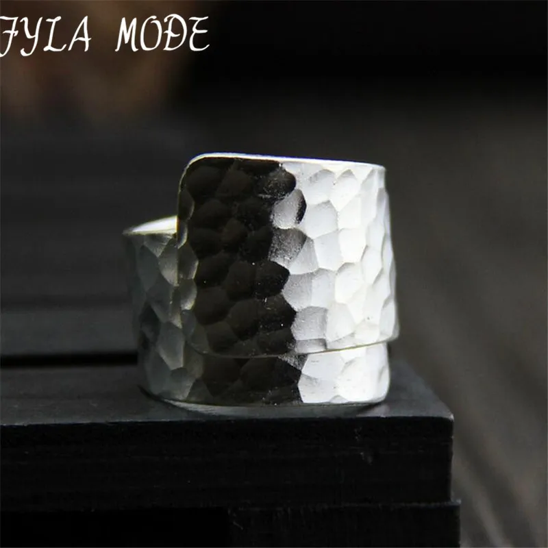 S999 999 Fine font b Jewelry b font Silver Open font b Ring b font Male