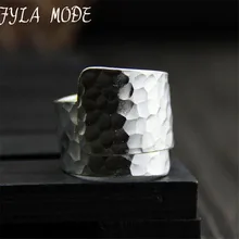 S999 999 Fine Jewelry Silver Open Ring Male Pure Silver Vintage Finger Ring Party Birthday Gift Width 17.50mm Weight 9.20g WT052