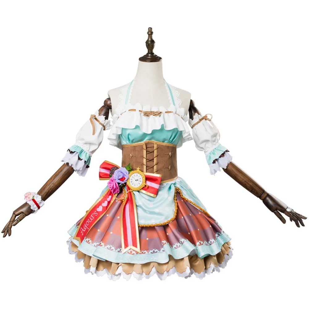 Люблю жить! Солнце! Lovelive Watanabe Косплэй букет День Святого Валентина платье Косплэй костюм для взрослых Для женщин полный комплект Хэллоуин
