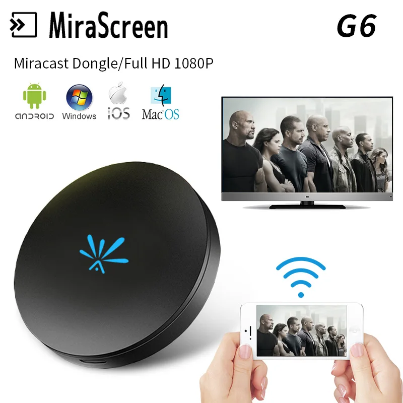 G6 ТВ палка беспроводной ключ приемник 2,4G wifi 1080P HD Поддержка HDMI Miracast Airplay для Android iOS