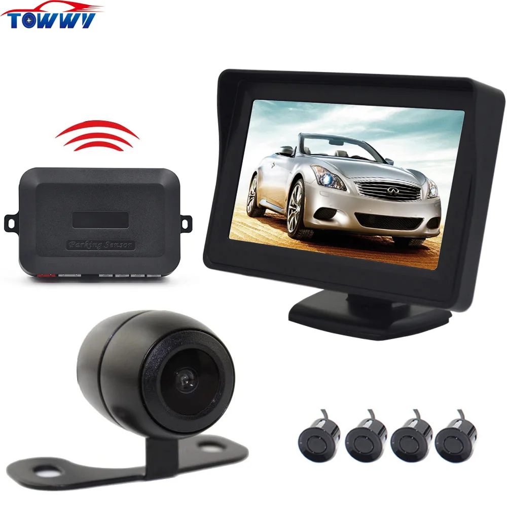 

OEPZ602C-W Four-Step BiBi Sound Alarm Type Car Wireless Parking Sensor With 4.3 inch Digital Panel