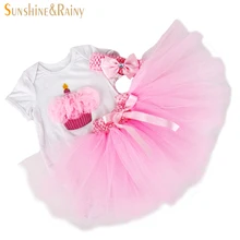 Новорожденных принцесса Одежда для малышей Наборы для ухода за кожей Обувь для девочек 1 год платье для дня рождения комплект Минни пачка Vestido Infantil tollder Рождественские костюмы