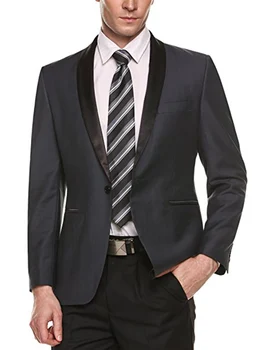 

Mens Classics Black Shawl Lapel Suit Jacket Formal Casual Slim Fit Coat Groom Wedding Prom Blazer Mens Business Suit Coat