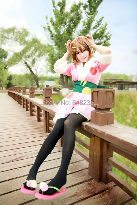 K ON! Кимоно Hirasawa Yui в горошек юката платье Униформа костюмы для косплея|uniform boot|costume