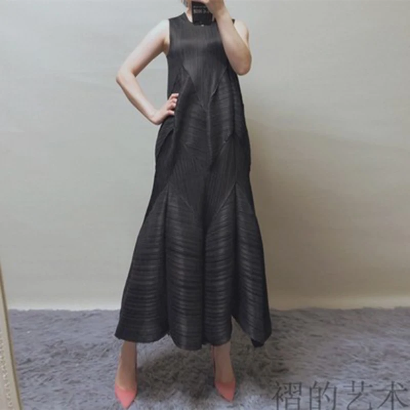 

SuperAen 2019 Summer Solid Color Sleeveless Dress Women Pluz Size Loose Ladies Dress Europe New Fashion Women Clothing