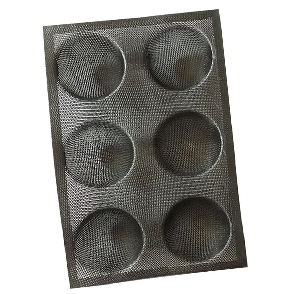 Silicone Bun Bread Form Round Shape Bread Tray Perforated Bakery Molds for Baking Bread,hamburger,bun, Puff, Tartlet and more