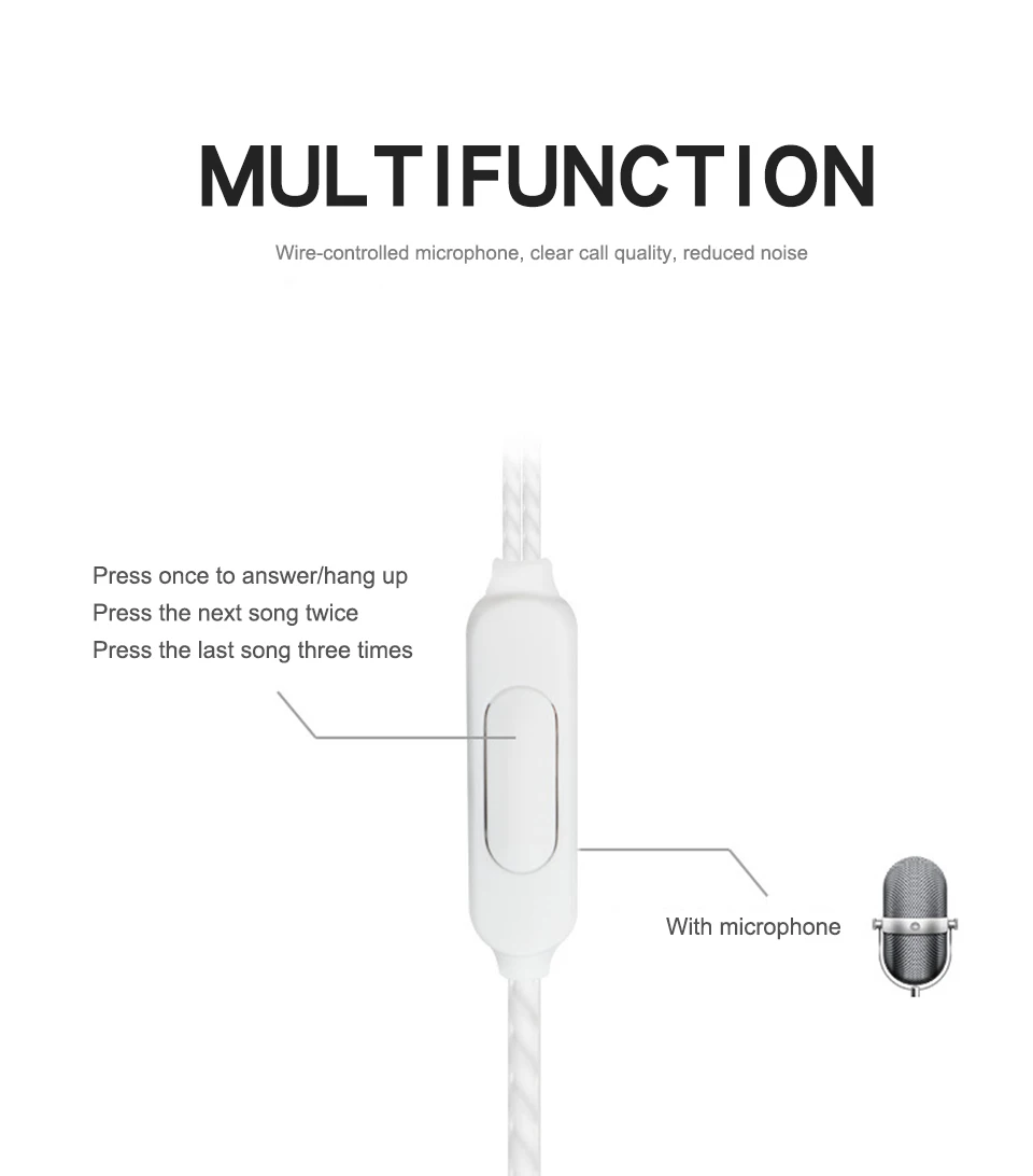3.5mm In-Ear Stereo Earbuds Earphone For Cell Phone 1.2m Wired With Microphone Line Type For Universal Smart Mobile Phone (4)