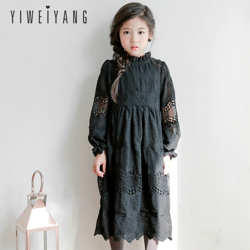 black chiffon embroidered dress