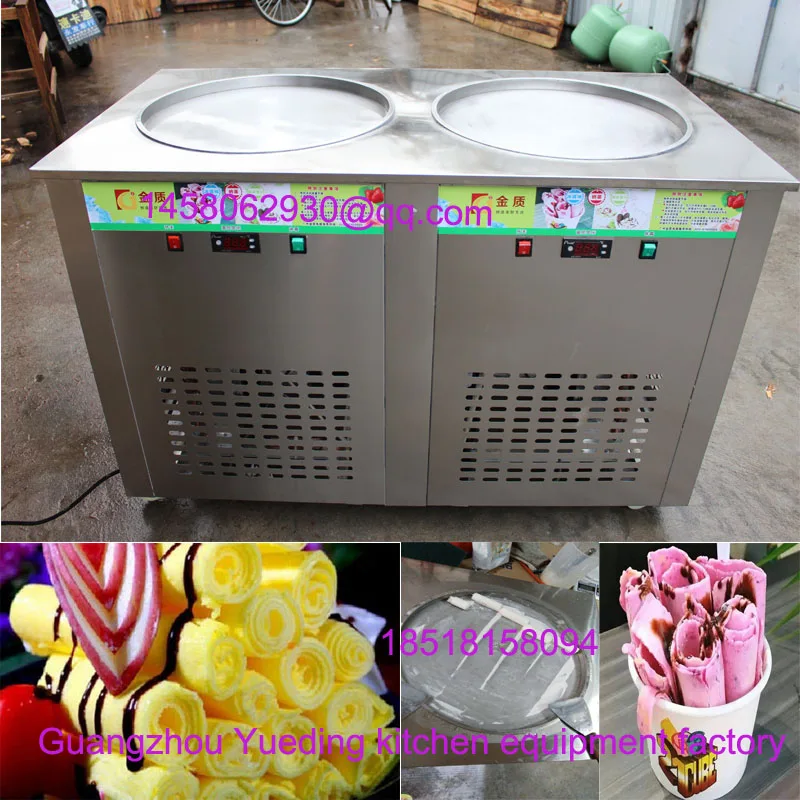 

Amercian Fried Ice Cream Roll Machine|Yogurt Frying Machine|Round Pan Ice Cream Frying Machine