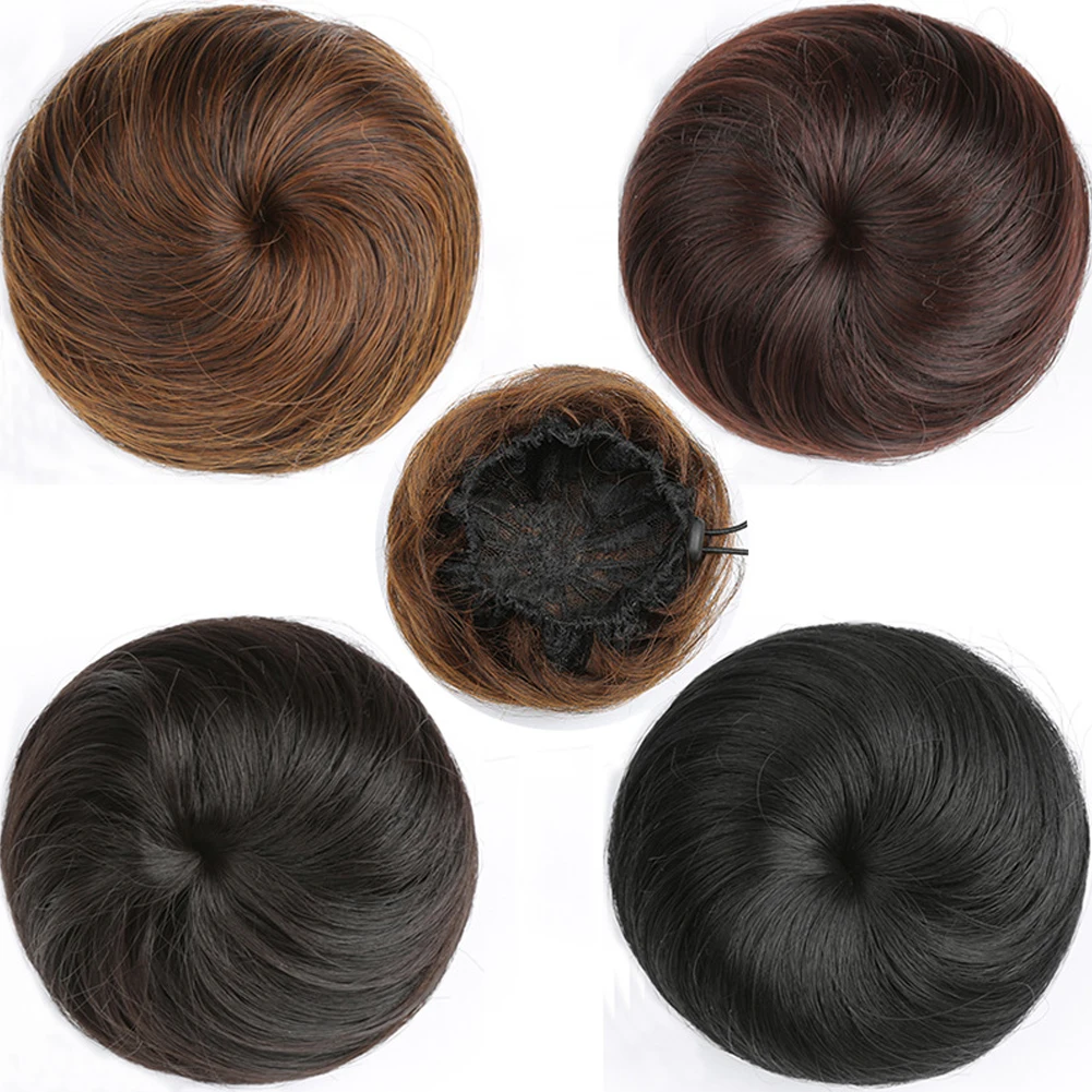 Твердые Adjsutable размеры шиньон Scrunchie синтетические моющиеся удобная одежда легкий