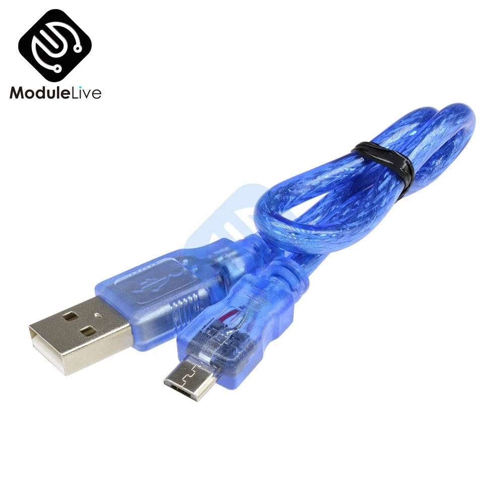 30 см USB 2,0 A папа к Micro USB 5 pin Мужской кабель для зарядки данных шнур