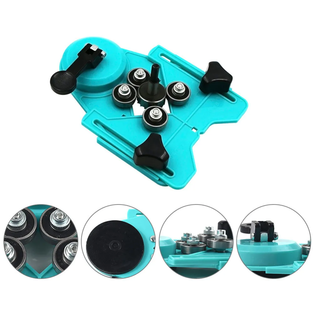 Adjustable 4-83mm Diamond Opening Drill Bit Tile Glass Hole Locator Saw Core Bit Guide Chuck Positioner With Vacuum Base Sucker