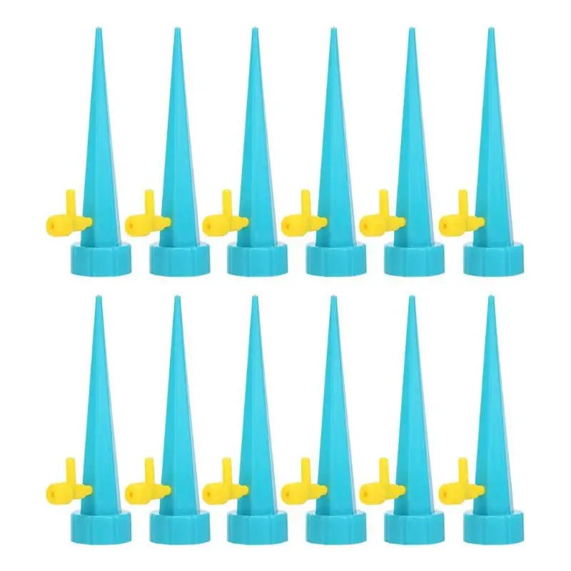 1/6/12Pcs Automatic Irrigation Useful Self Watering Spikes System for Plant Flower Bottle Auto Drip Irrigation Watering System - Цвет: Blue 12PCS