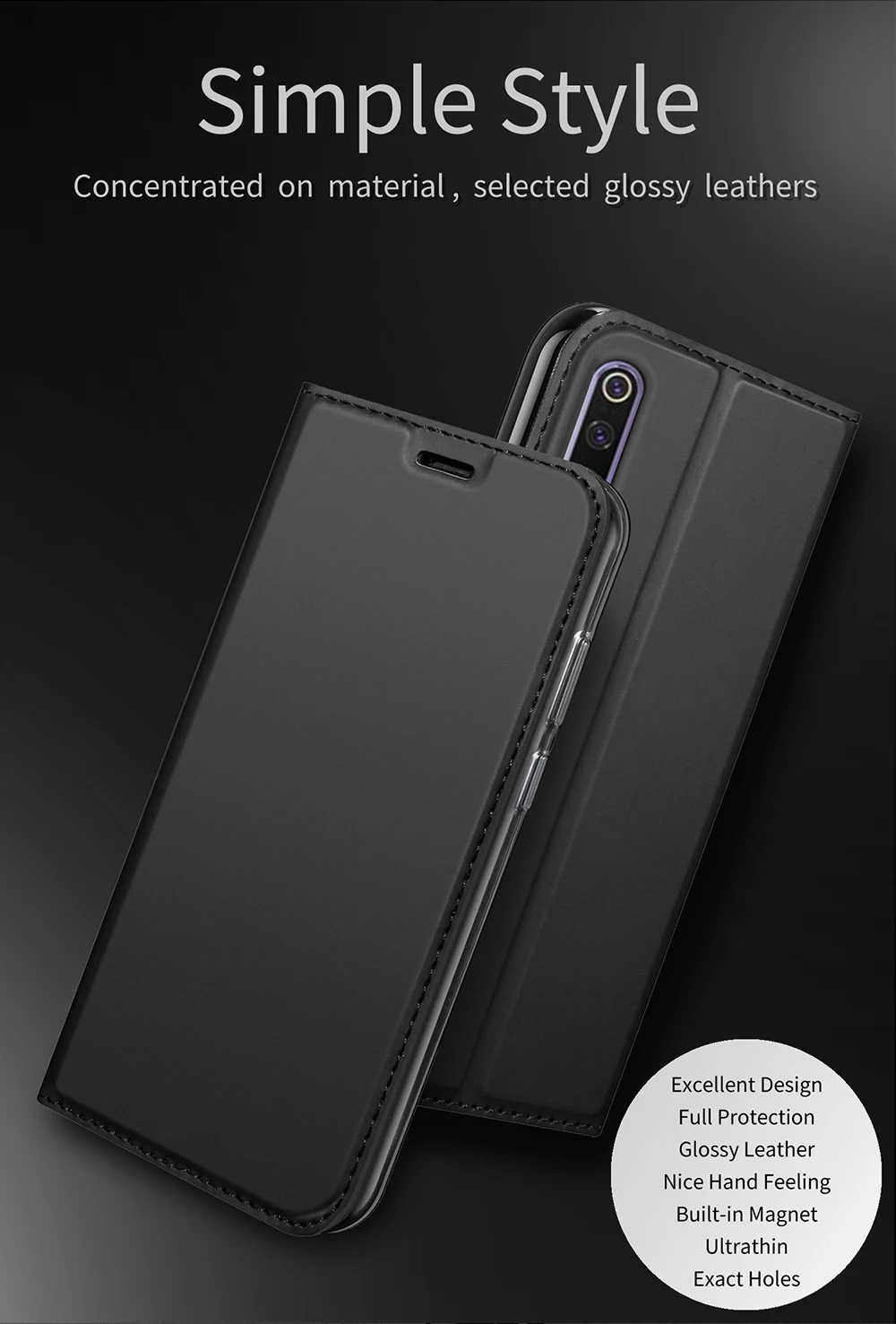 Mi 9 чехол Xiaomi mi 9 Высокое качество чехол из искусственной кожи с защелкой для Xiaomi mi 9 прозрачный Edition крышка полный защитный 6,39 дюйма