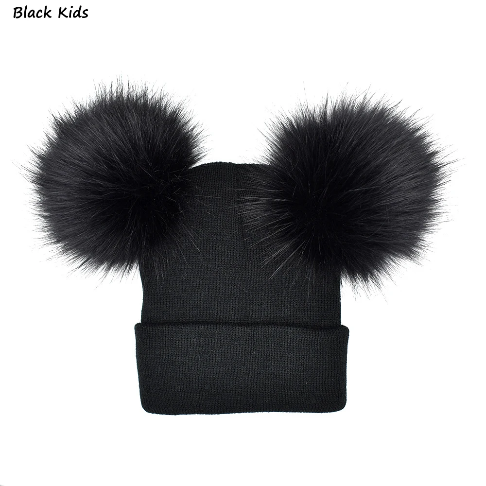 Шапка бини NASHAKAITE для мам и малышей 2 шт. зимняя теплая вязаная шапка женские