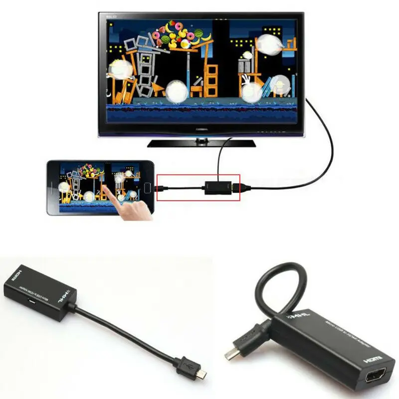 Мини микро USB 2 0 MHL к HDMI 1080P ТВ адаптер кабель для Samsung Galaxy Android | Электроника
