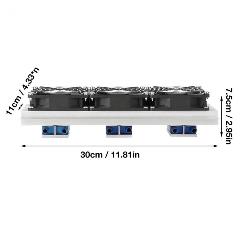 126W Air Conditioner Trinuclear Semiconductor Thermoelectric Cooler Peltier Refrigeration Diy Air Cooling Device