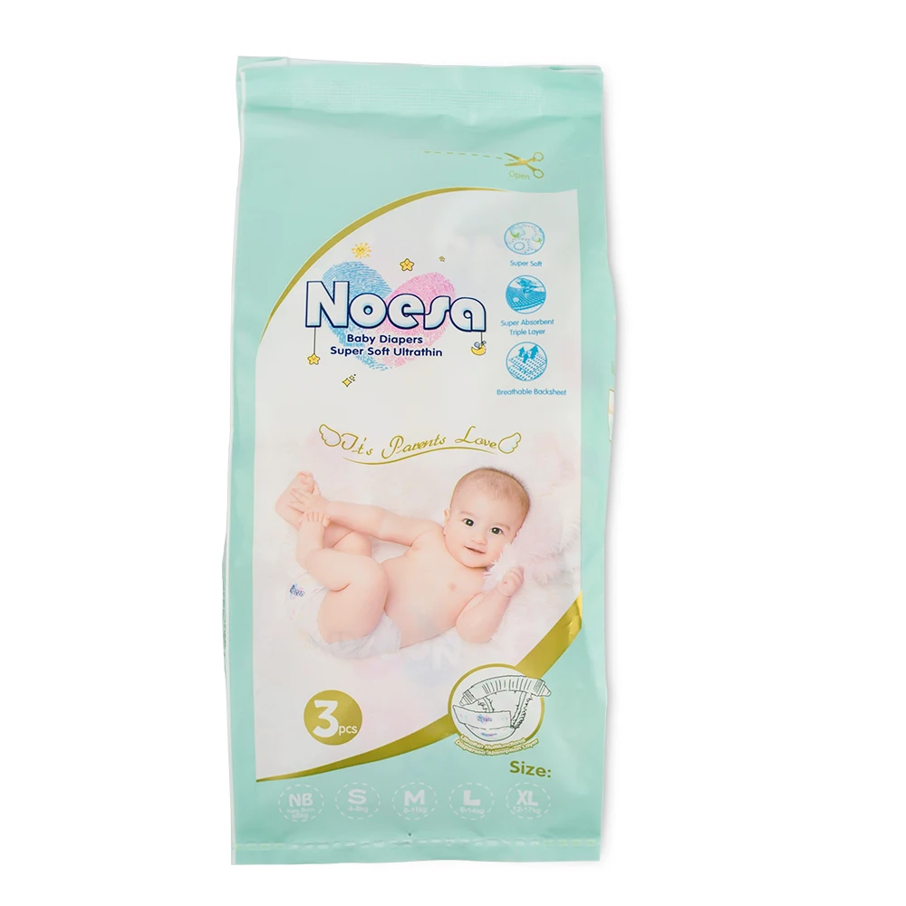 

NOESA Baby Disposable Diapers,Breathable,Fragrance-Free,Keep Baby From Diaper Rash,Mother's Choice(3diapers/bag)