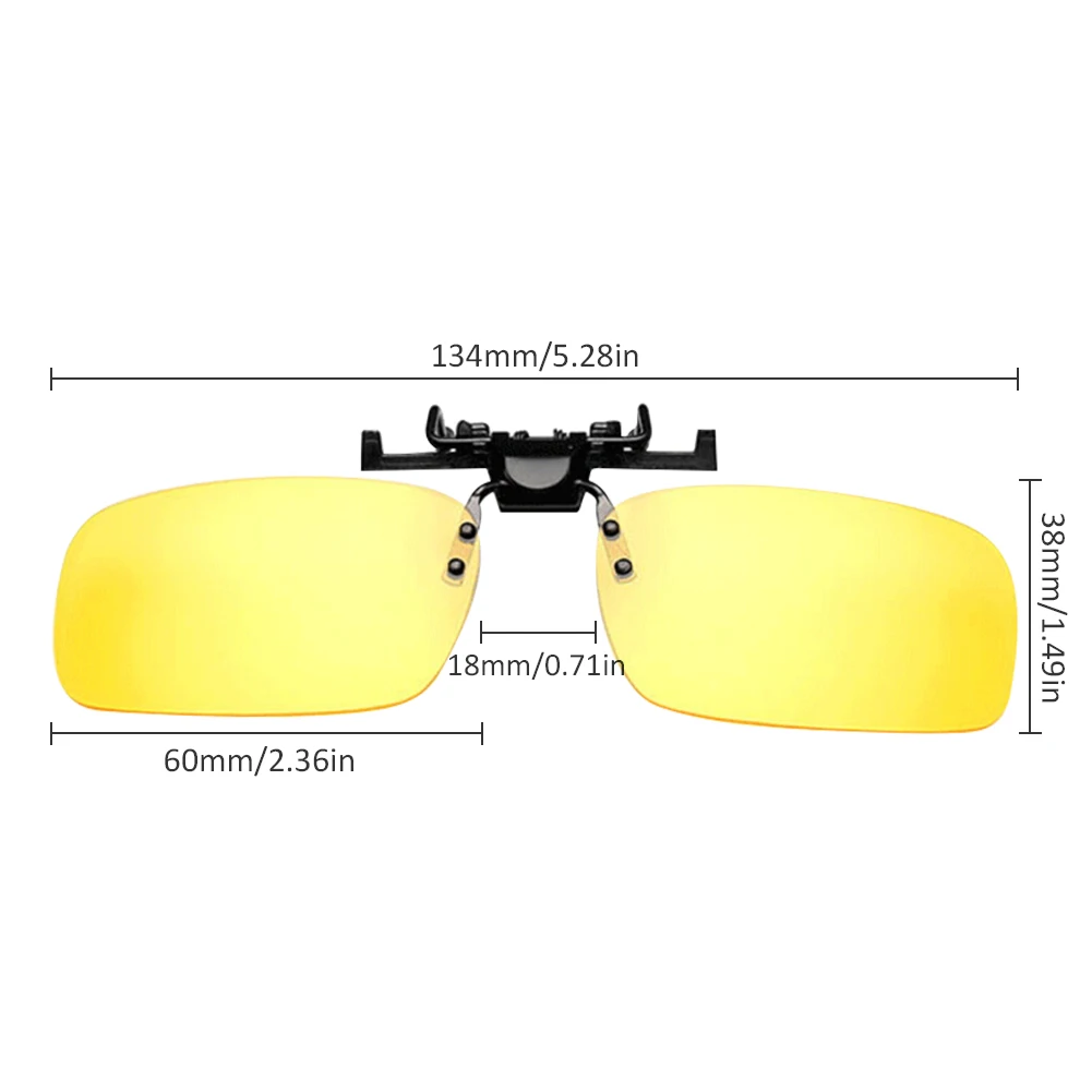 Солнцезащитные очки с зажимом для вождения автомобиля, анти-ослепляющие, антибликовые, очки для вождения, ткань для очков, предотвращает ультрафиолетовый светильник