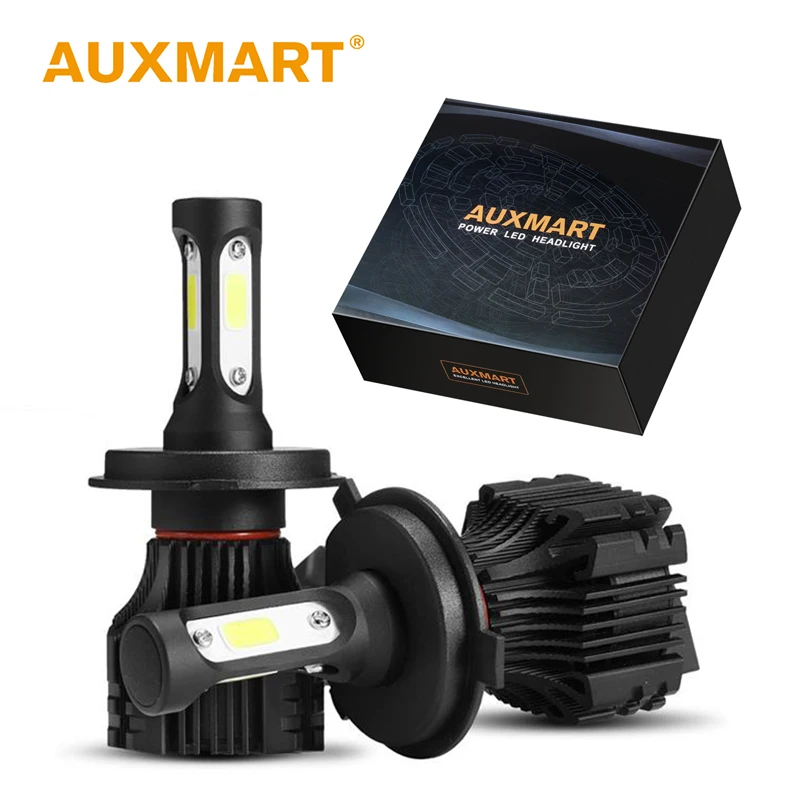 Auxmart LED H7 H4 H11 H1 H3 H8 HB3 9005 HB4 9006 светодиодные лампы Автомобильные фары 72 Вт 8000lm 6500K