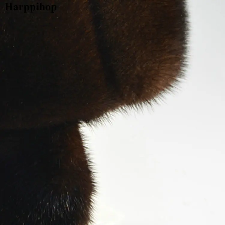 Autumn and winter mink fur casual the elderly mink hat fur hat lei feng hat for man mad bomber trapper hat