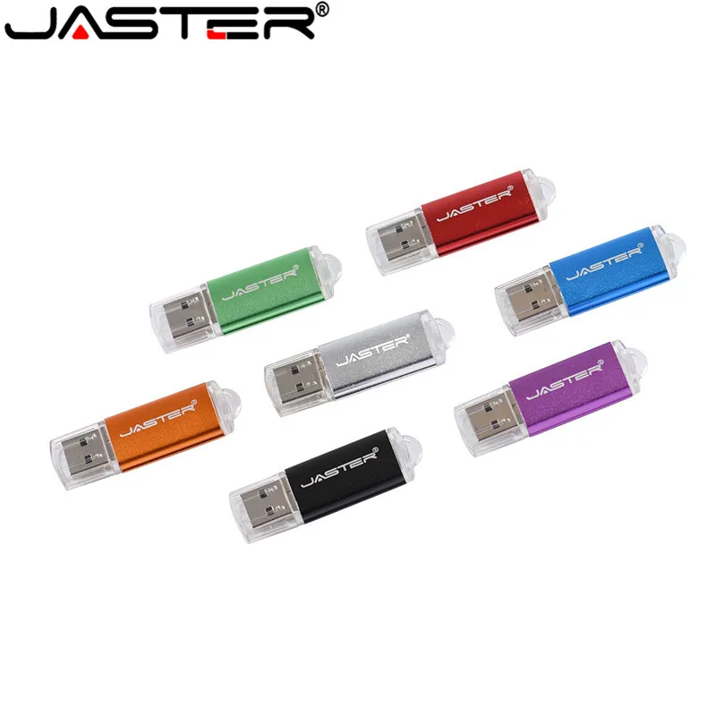 JASTER Usb флеш-накопители 4 ГБ, 8 ГБ, 16 ГБ, 32 ГБ, 64 ГБ, 128 ГБ, высокое качество, металлическая ручка-накопитель, реальная емкость, оригинальные флеш-накопители U Stick