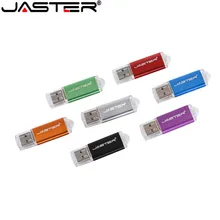 JASTER Usb флеш-накопители 4 ГБ, 8 ГБ, 16 ГБ, 32 ГБ, 64 ГБ, 128 ГБ, высокое качество, металлическая ручка-накопитель, реальная емкость, оригинальные флеш-накопители U Stick