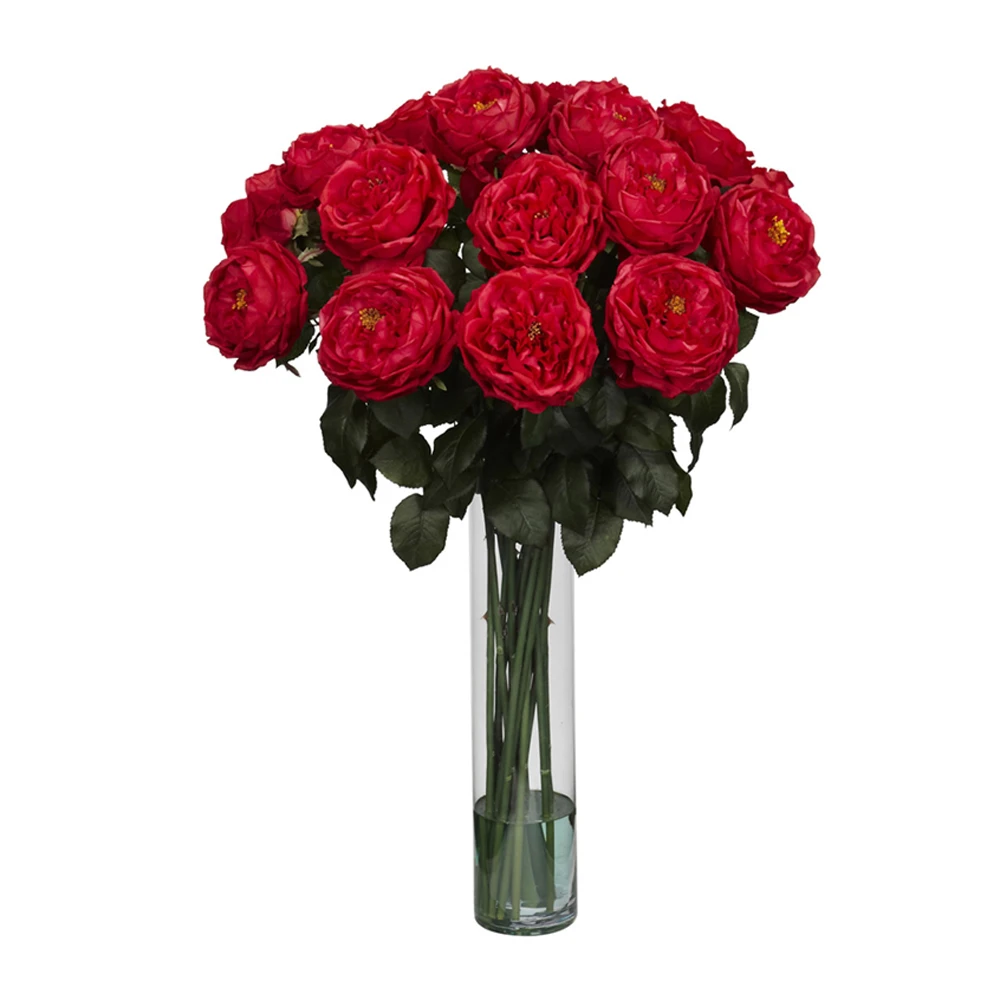 Nearly Natural Fancy Rose Silk Flower Arrangement (2)