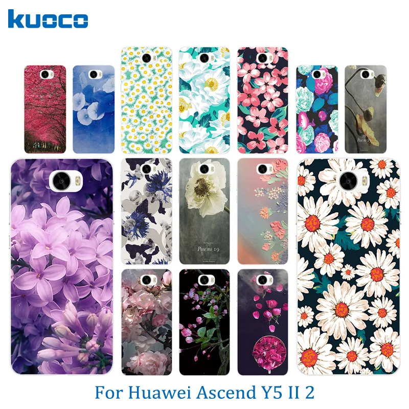 Чехол для телефона 5 0 дюйма Huawei Y5ii Y52 с цветущим узором мягкий силиконовый чехол