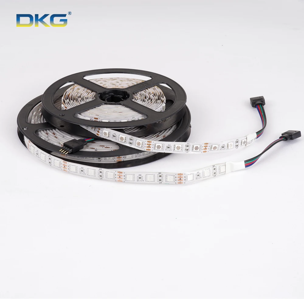 DKG Светодиодная лента 5 м RGB 5050 2835 SMD Водонепроницаемая IP20 IP65 60 светодиодов/м 12 В