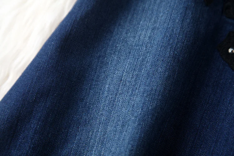 Новое весеннее модное Европейское женское джинсовое платье с коротким рукавом тонкое хлопковое тонкое однотонное темно-синее женское платье 178B 25