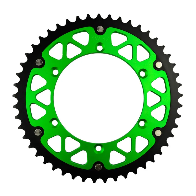 Детали мотоцикла стальные алюминиевые композитные 45~ 52 T задние звездочки для KAWASAKI KLX250 SDF SEF KLX450R kx250f-e Fit 520 цепь - Цвет: 49T