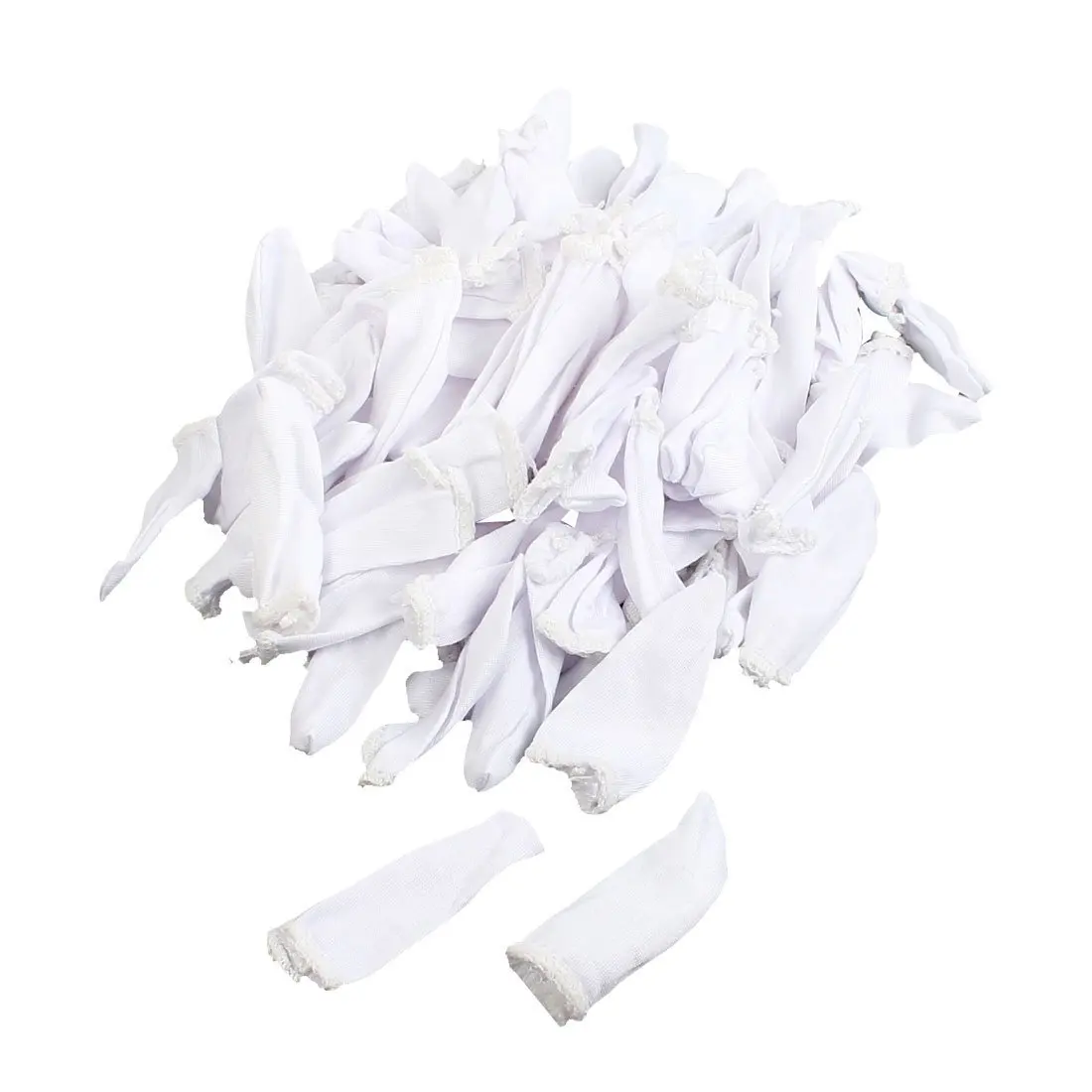 200 Pcs 6cm Length White Cotton Blends Finger Cots Cover Protectivein