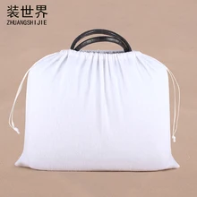 45*49 см Высококачественный хлопковый мешочек напечатанный логотип с кулиской сумки Одежда Сумки Пыленепроницаемая упаковочная сумка сумки
