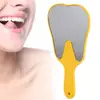 4 Colors Useful Cute Hand Mirror Tooth Shaped Plastic Handle Oral Teeth Care Unbreakable Patient Dental Mirror Tool For Dentists 1