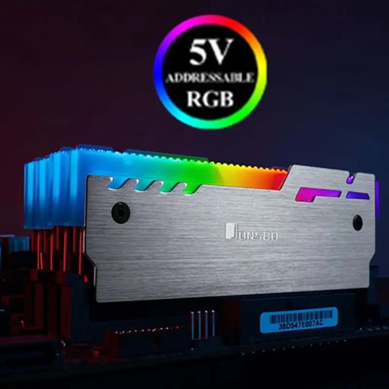 NC-3 кулер памяти светящийся охлаждающий жилет RGB красочный светильник автоматически изменяется алюминиевый радиатор Настольный теплоотвод ОЗУ