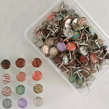 

120PCS Assorted Style Creative Fashion Push Pins Thumbtacks Thumb Tacks for Wall Cork Maps Board Home Office Kitchen Classroom