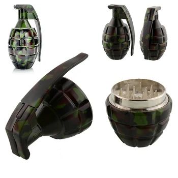 

Camouflage Grenades Model Metal 3 Layers Mill Tobacco Pipe Herb Detectors Smoke Detectors Grinding Smoke Pipe Tobacco Crusher