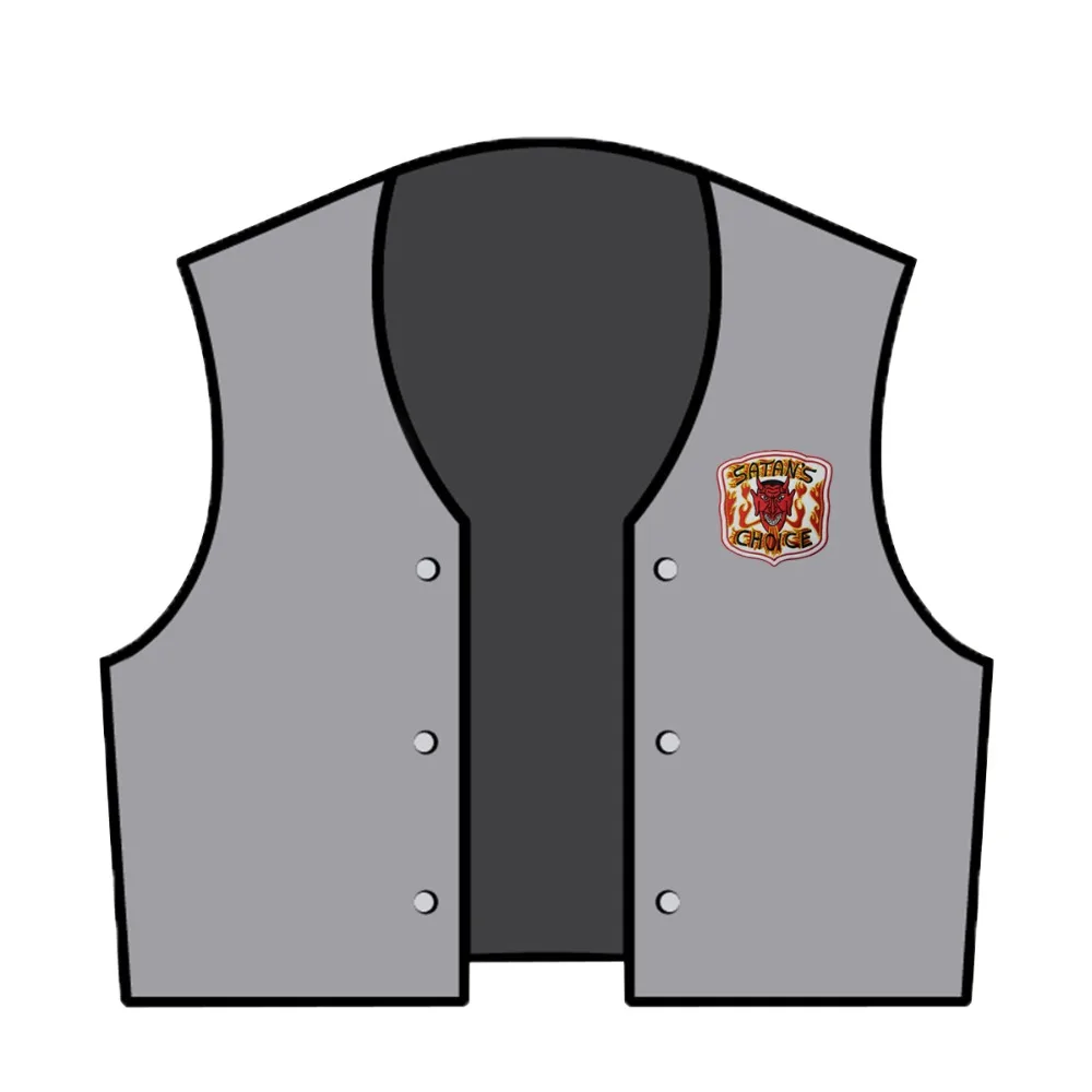 L170811-2 (4)SATAN'S VINTAGE REAL ORIGINAL MOTORCYCLE CLUB VEST OUTLAW BIKER MC COLORS 1%er PATCH 10pcs A LOT FREE SHIPPING